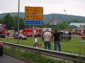 Schwerer Unfall mit Reisebus Lohmar Donrather Dreieck P296